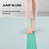 NNEMB 800x100x20cm Inflatable Air Track Mat Tumbling Gymnastics-Mint Green & Grey (No Pump)