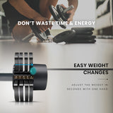 NNEMB 12.5kg Adjustable Weight Dumbbell-for Home Gym Fitness Training