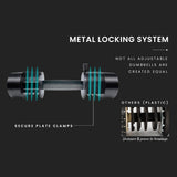 NNEMB 12.5kg Adjustable Weight Dumbbell-for Home Gym Fitness Training
