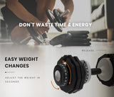 NNEMB 2 x 25kg Adjustable Weight Dumbbell Set-for Home Gym Fitness Training