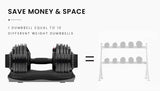 NNEMB 32.5kg Single Adjustable Weight Dumbbell-for Home Gym Fitness Training