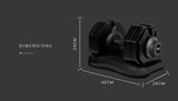 NNEMB 40kg Adjustable Weight Dumbbell-for Home Gym Fitness Strength Training