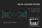 NNEMB 40kg Adjustable Weight Dumbbell-for Home Gym Fitness Strength Training