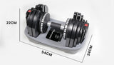NNEMB 2 x 25kg Adjustable Weight Dumbbell Set-for Home Gym Fitness Strength Training
