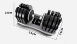 NNEMB 25kg Adjustable Weight Dumbbell Set-for Home Gym Fitness Strength Training