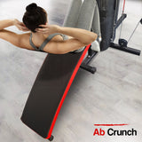 NNEMB Red Multi Station Home Gym Set with 125lbs Plates & Boxing Bag-M9500