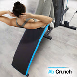 NNEMB Blue Multi Station Home Gym Set with 125lbs Plates & Boxing Bag-M9500