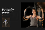 NNEMB Bench Press Preacher Cable Multi Station Home Gym-M8000