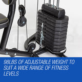 NNEMB HPF Multi Station Home Gym Set with 98lbs Weight Plates-M8000