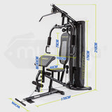 NNEMB HPF Multi Station Home Gym Set with 98lbs Weight Plates-M8000