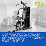 NNEMB HPF Multi Station Home Gym Set with 98lbs Weight Plates-M8000