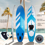 NNEMB Stand Up Paddle Board Inflatable SUP Paddleboard Kayak Board Blow Blue