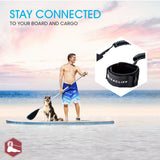 NNEMB 305cm Inflatable SUP Stand Up Paddleboard with GoPro Mount-White and Blue