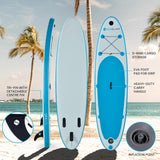 NNEMB 305cm Inflatable SUP Stand Up Paddleboard with GoPro Mount-White and Blue