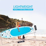NNEMB 305cm Inflatable SUP Stand Up Paddleboard with GoPro Mount-White and Blue