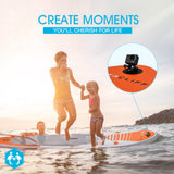 NNEMB 300cm Inflatable SUP Stand Up Paddleboard with GoPro Mount-White and Orange