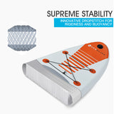 NNEMB 300cm Inflatable SUP Stand Up Paddleboard with GoPro Mount-White and Orange