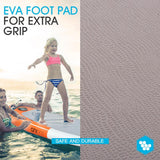 NNEMB 300cm Inflatable SUP Stand Up Paddleboard with GoPro Mount-White and Orange