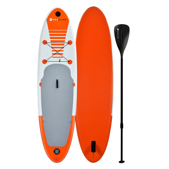 NNEMB 300cm Inflatable SUP Stand Up Paddleboard with GoPro Mount-White and Orange