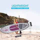 NNEMB 10ft Inflatable SUP Stand Up Paddleboard-White-Pink and Purple