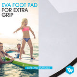 NNEMB 10ft Inflatable SUP Stand Up Paddleboard-White and Lime Green