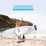 NNEMB 10ft Inflatable SUP Stand Up Paddleboard-White and Lime Green