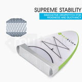 NNEMB 10ft Inflatable SUP Stand Up Paddleboard-White and Lime Green