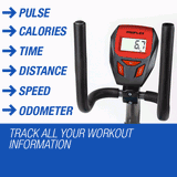 NNEMB Magnetic Recumbent Exercise Bike Fitness Cycle Trainer with LCD Display