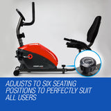 NNEMB Magnetic Recumbent Exercise Bike Fitness Cycle Trainer with LCD Display
