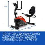 NNEMB Magnetic Recumbent Exercise Bike Fitness Cycle Trainer with LCD Display