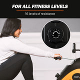 NNEMB Rowing Machine Magnetic Resistance with LCD 16 Levels