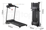 NNEMB Electric Compact Foldable Treadmill with Bluetooth Speakers-Digital Device Stand