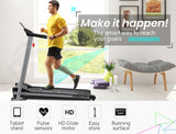 NNEMB Electric Compact Foldable Treadmill with Bluetooth Speakers-Digital Device Stand