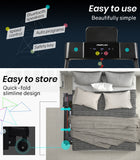 NNEMB Electric Treadmill Compact Foldable with Bluetooth Speakers-Digital Device Stand