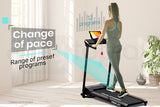 NNEMB Electric Foldable Compact Treadmill with Bluetooth Speakers-Digital Device Stand-Black