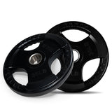 NNEMB Pair of 35lb Rubber-Coated Olympic Weight Plates for Gym Home Fitness Bodybuilding Weights Training