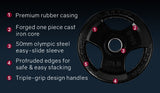 NNEMB Pair of 35lb Rubber-Coated Olympic Weight Plates for Gym Home Fitness Bodybuilding Weights Training
