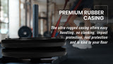 NNEMB Pair of 35lb Rubber-Coated Olympic Weight Plates for Gym Home Fitness Bodybuilding Weights Training