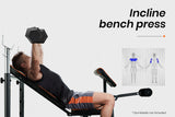 NNEMB Adjustable Incline Weight Bench for Home Gym Fitness Training