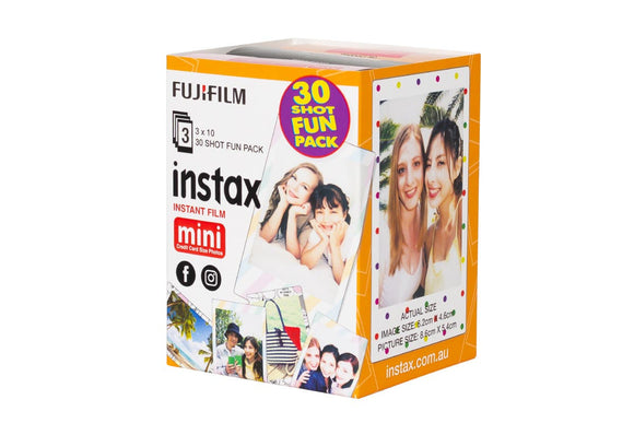 NNEKG Fujifilm Instax Mini Film Fun Pack (3 Pack each 10 Sheets)