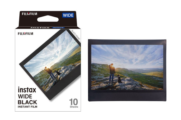NNEKG Fujifilm Instax Wide Black Instant Film 10 Sheets Pack
