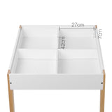 NNEDSZ  Kids Table and Chair Set Activity Chalkboard Toys Storage Desk Drawing