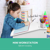 NNEDSZ Kids Table Chairs Set Children Drawing Writing Desk Storage Toys Play