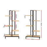 NNEDSZ 6-tier Indoor Outdoor Metal Wood Plant Stand Garden Shelf Garden Display