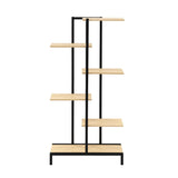 NNEDSZ 6-tier Indoor Outdoor Metal Wood Plant Stand Garden Shelf Garden Display