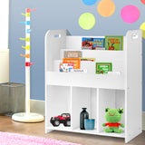 NNEDSZ Kids Bookcase Childrens Bookshelf Display Cabinet Toys Storage Organizer