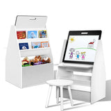 NNEDSZ Kids Bookshelfs Child Bookcases Kids Easel Whiteboard Magazine Rack Desk