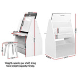 NNEDSZ Kids Bookshelfs Child Bookcases Kids Easel Whiteboard Magazine Rack Desk