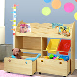 NNEDSZ Kids Bookcase Children Bookshelf Toy Storage Box Organizer Display Rack