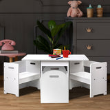 NNEDSZ Kids Multi-function Table and Chair Hidden Storage Box Toy Activity Desk
